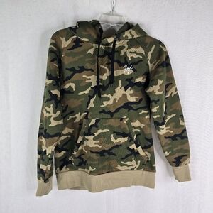 Flag Nor Fail Mens Large Camo hoodie Green Brown Pullover Hoodie